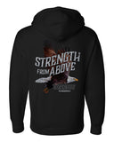 Strength From Above Hoodie | Black