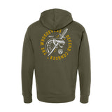Defend & Conquer Zip-Up Hooded Sweatshirt | Army