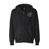 Defend & Conquer Zip-Up Hooded Sweatshirt | Black