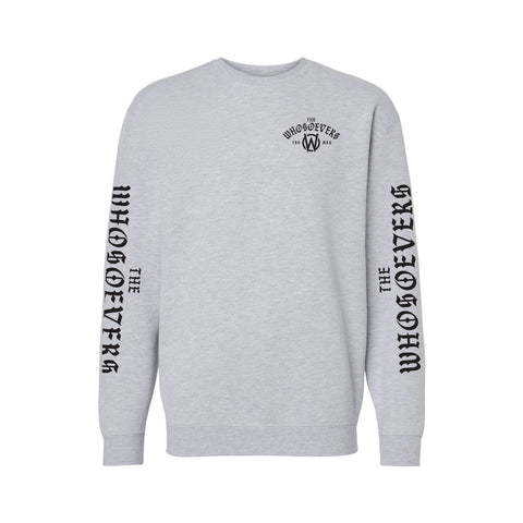 Stacked Thy Will Crew Sweatshirt | Grey Heather