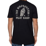 Arch Pray Hard Bones T-Shirt | Black