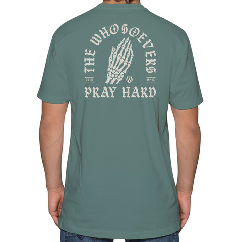 Arch Pray Hard Bones T-Shirt | Royal Pine