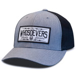 SAINTS AND SINNERS CURVED TRUCKER HAT | HEATHER GREY/BLACK