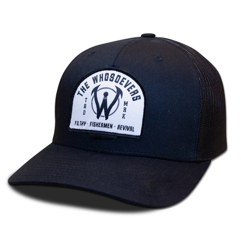 FILTHY FISHERMEN CURVED TRUCKER HAT | BLACK