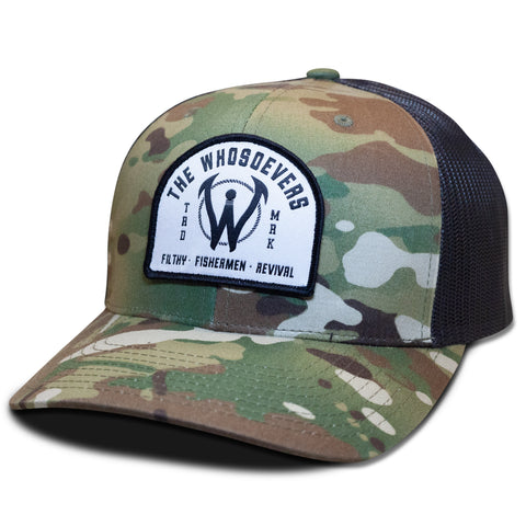 FILTHY FISHERMEN CURVED TRUCKER HAT | MULTICAM